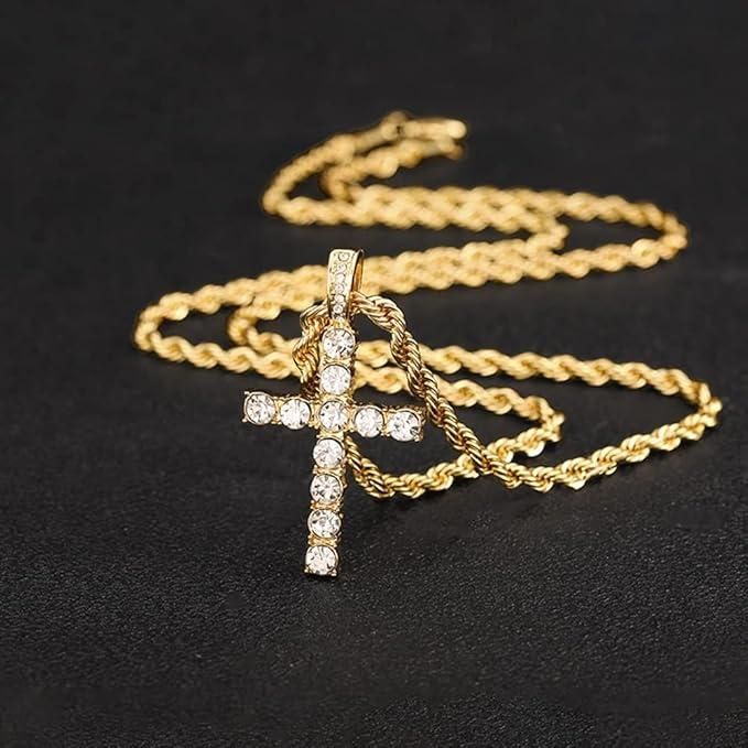 Men's Cross Pendant With Chain - Aries Edge