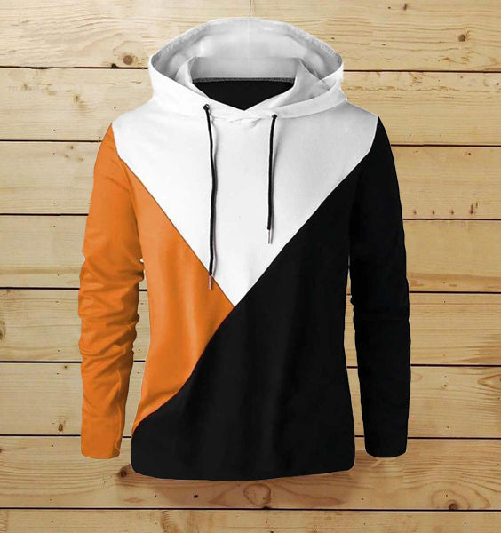 Casual Cotton Color Block Hoodies