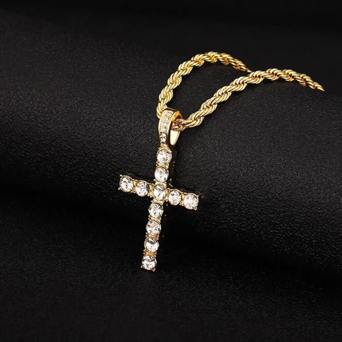 Men's Cross Pendant With Chain - Aries Edge
