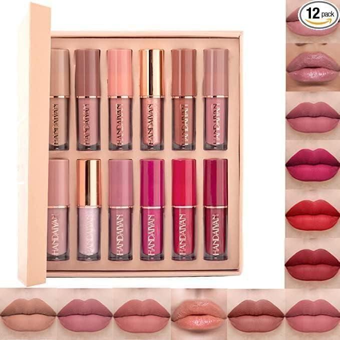 Velvet Matte Liquid Lipstick Set 12Pcs - Aries Edge