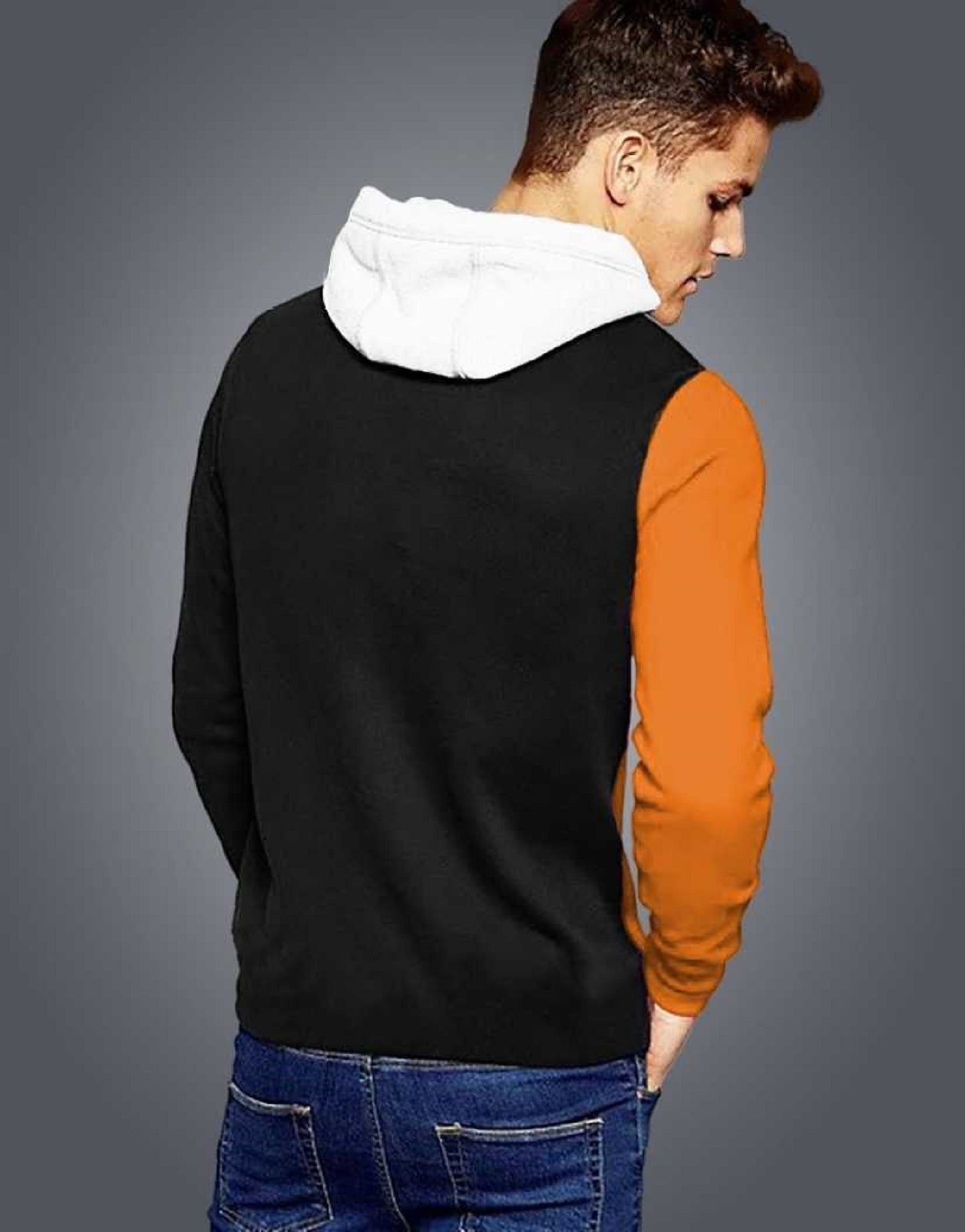 Casual Cotton Color Block Hoodies