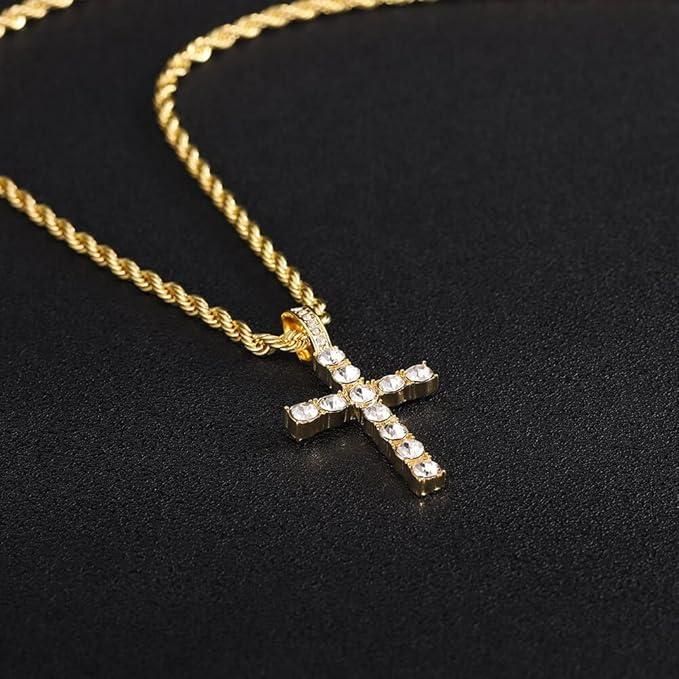 Men's Cross Pendant With Chain - Aries Edge