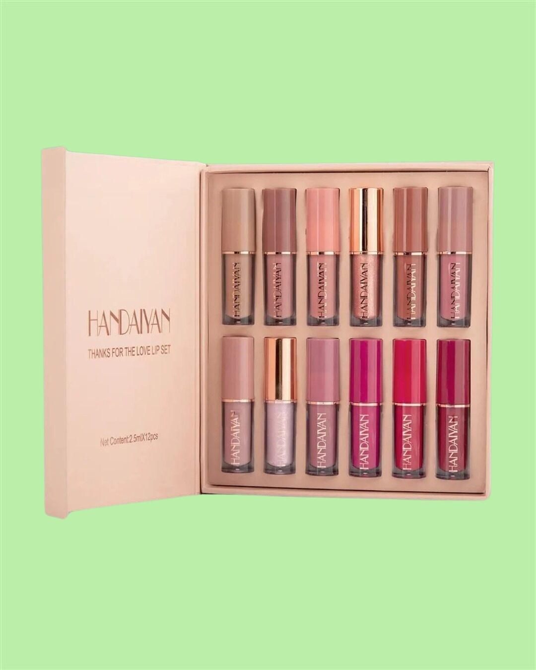 Velvet Matte Liquid Lipstick Set 12Pcs - Aries Edge