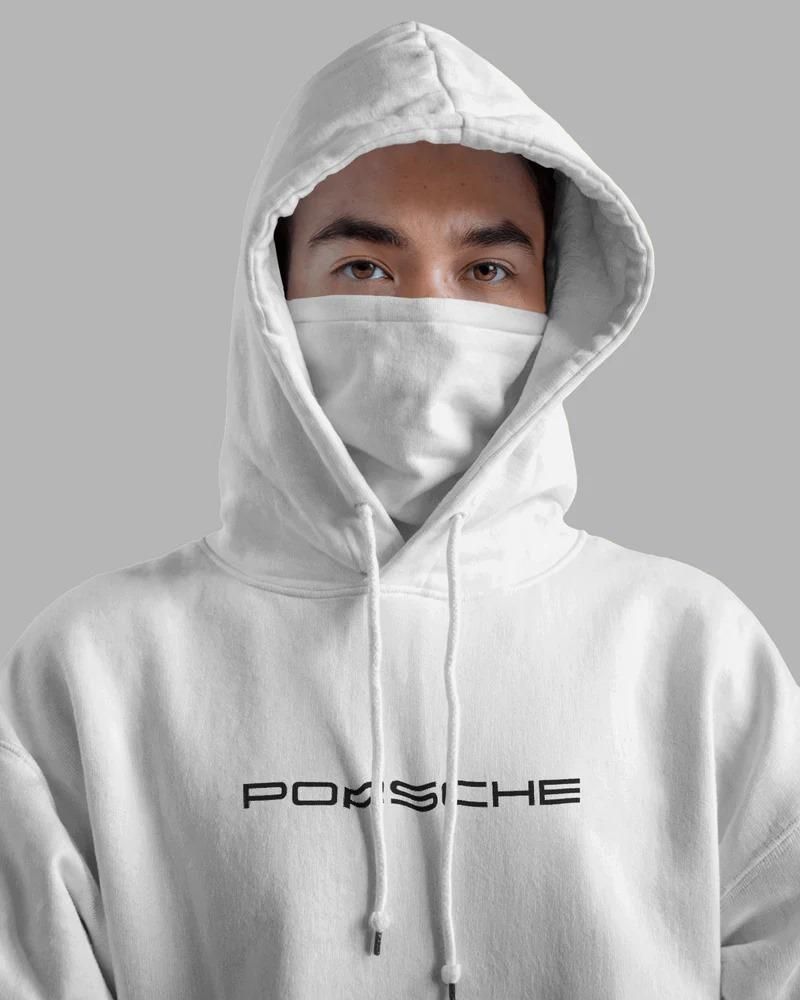 Men's Graphic Print white Hooide - Aries Edge