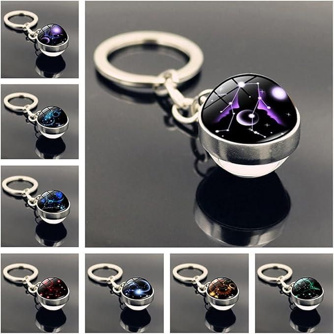 Zodiac Gemstone Keychain - Aries Edge