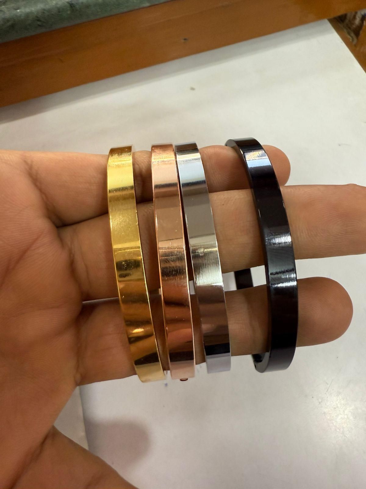 Stainless Steel Kada Bracelet For Men - Aries Edge