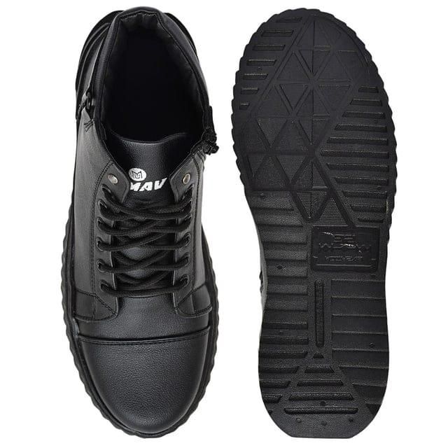 Men's Korean Style High Top Casual Shoes For Men (Black) - Aries Edge