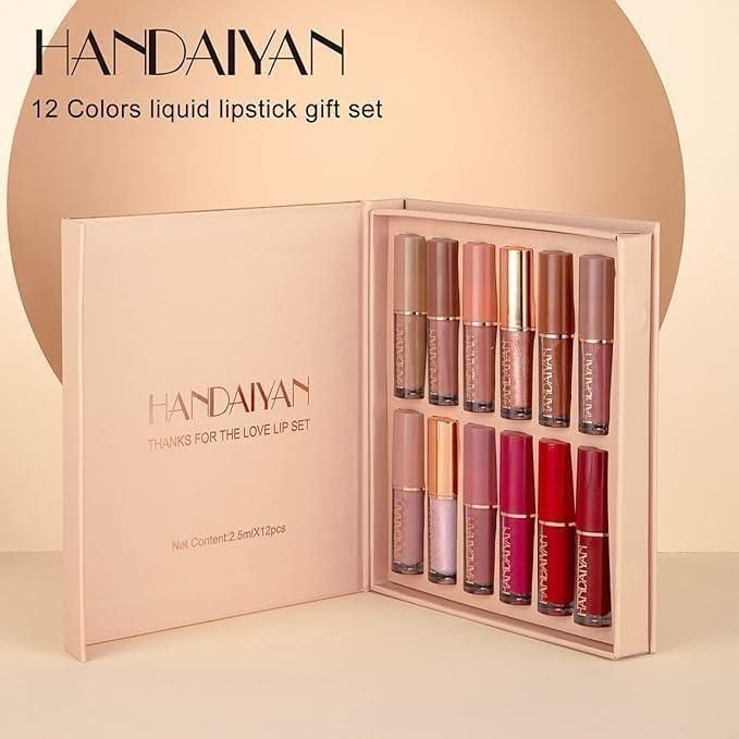 Velvet Matte Liquid Lipstick Set 12Pcs - Aries Edge
