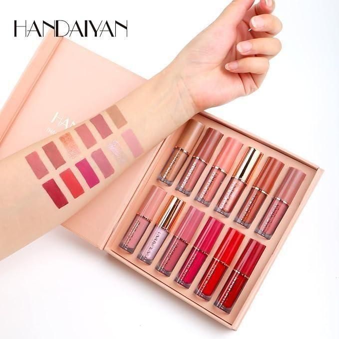 Velvet Matte Liquid Lipstick Set 12Pcs - Aries Edge