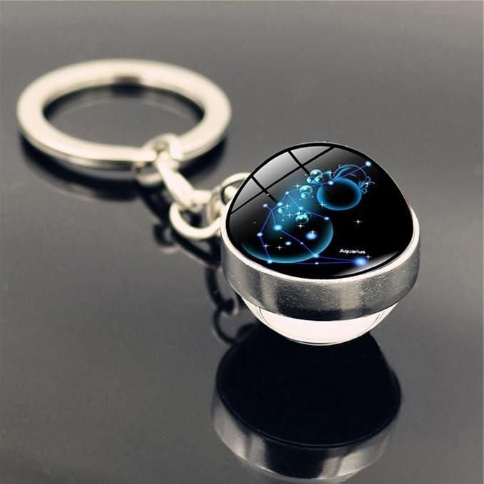 Zodiac Gemstone Keychain - Aries Edge