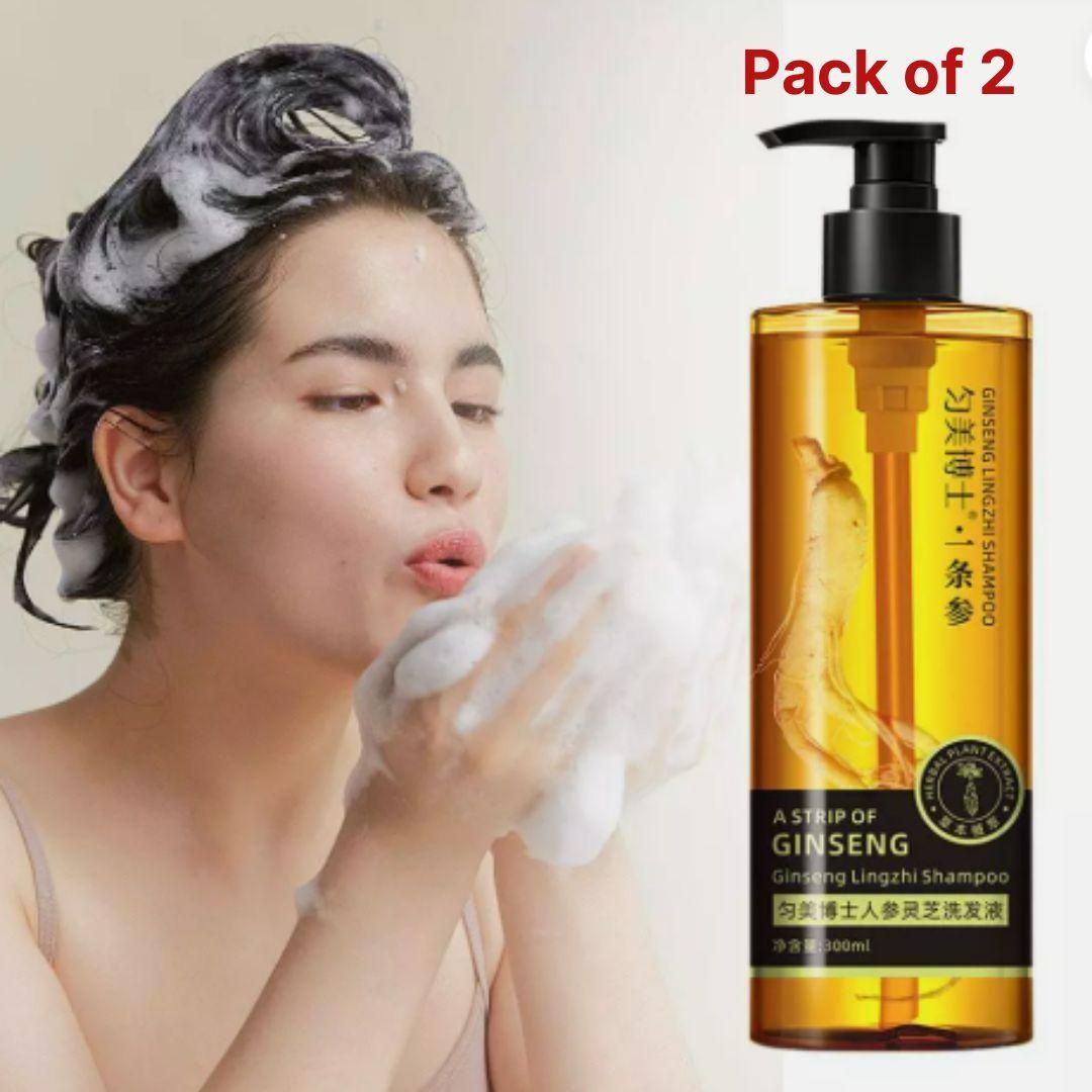 Ginseng Oil Control Anti-hair Loss Shampoo 300ML (Pack of 2) - Aries Edge