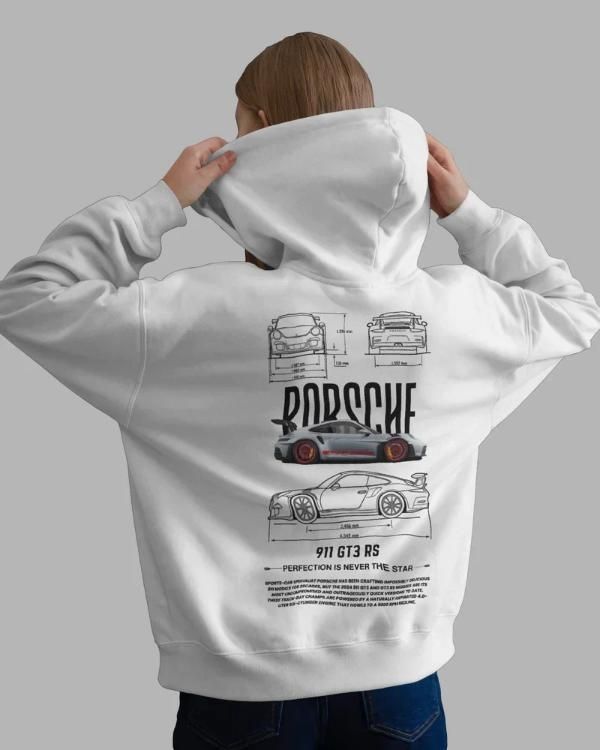 Men's Graphic Print white Hooide - Aries Edge