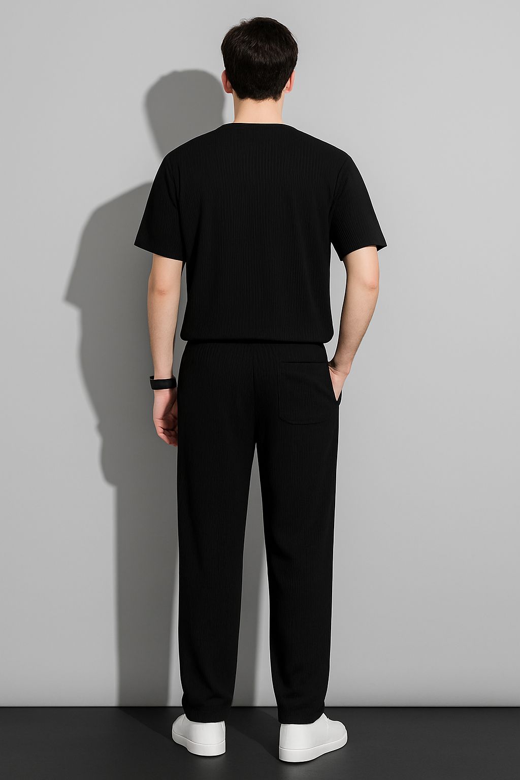 Mens Stretchabale Solid Tracksuit - Aries Edge