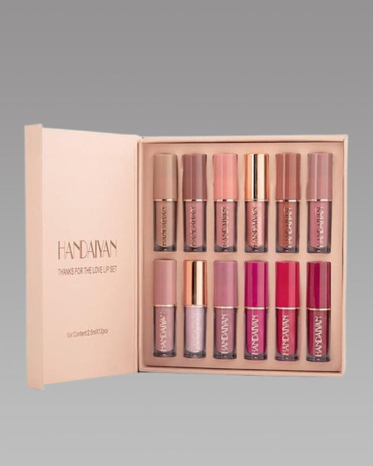 Velvet Matte Liquid Lipstick Set 12Pcs - Aries Edge