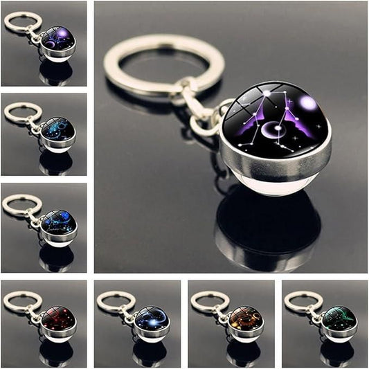 Zodiac Gemstone Keychain - Aries Edge