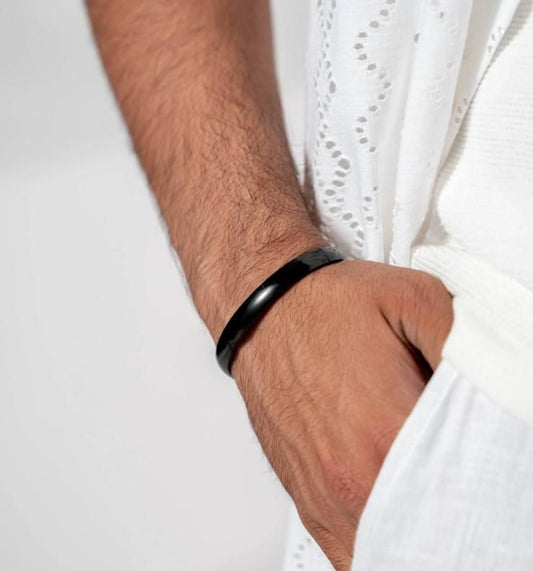 Stainless Steel Kada Bracelet For Men - Aries Edge